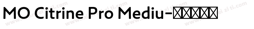 MO Citrine Pro Mediu字体转换